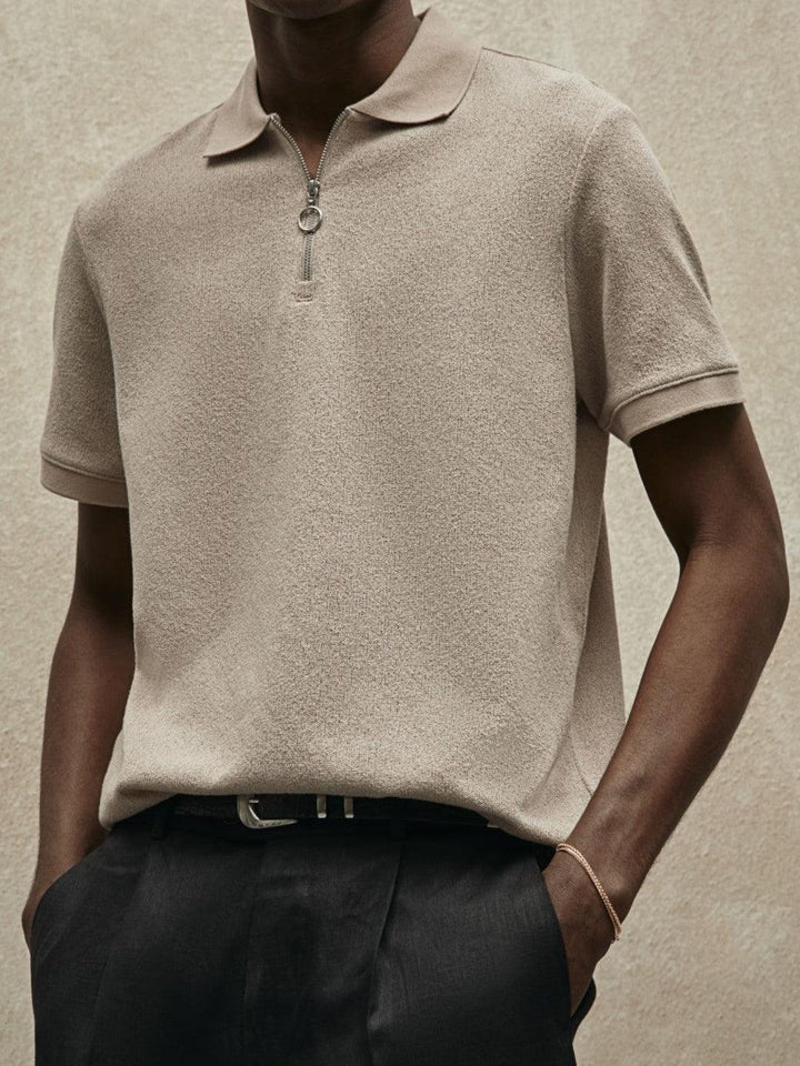 Heritage Knit Polo with Zipper