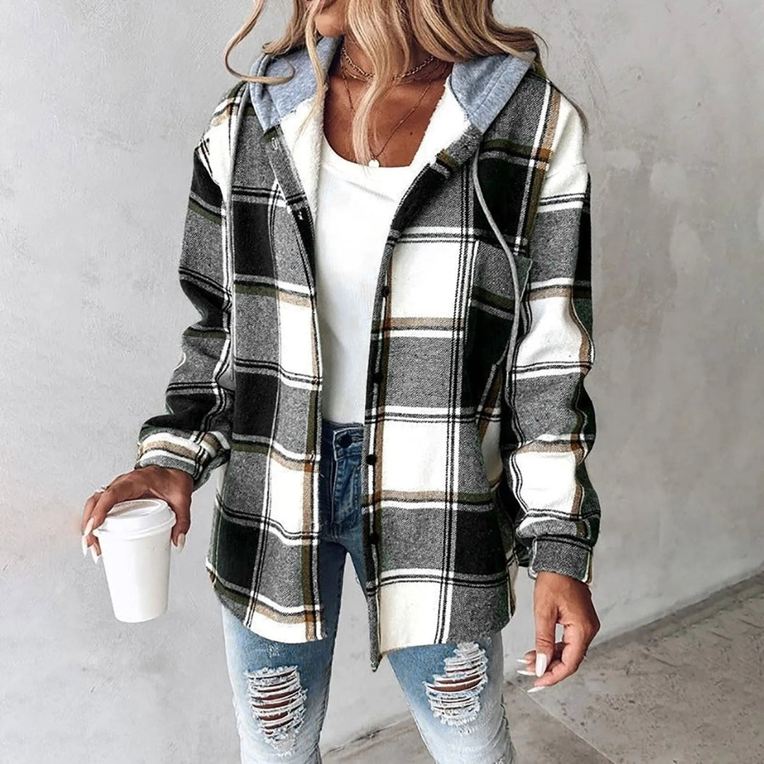 Isla Plaid Button Jacket