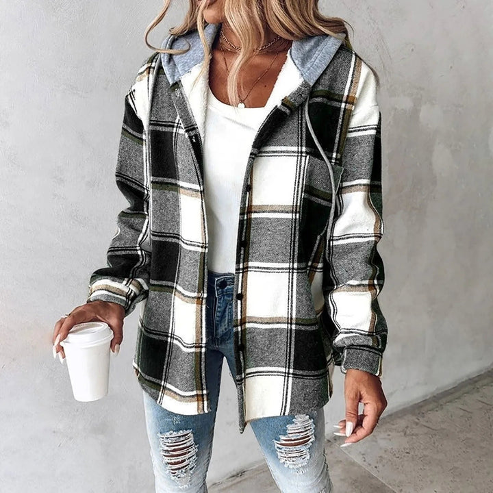 Isla Plaid Button Jacket