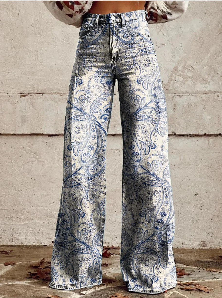 Azly - Casual and Elegant Floral Pants