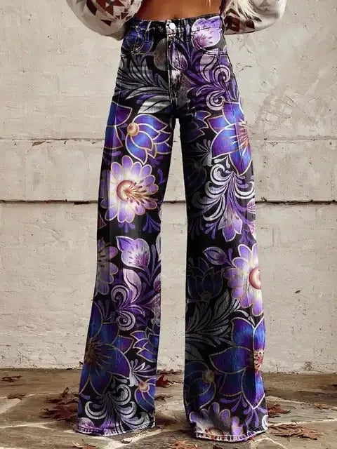 Azly - Casual and Elegant Floral Pants