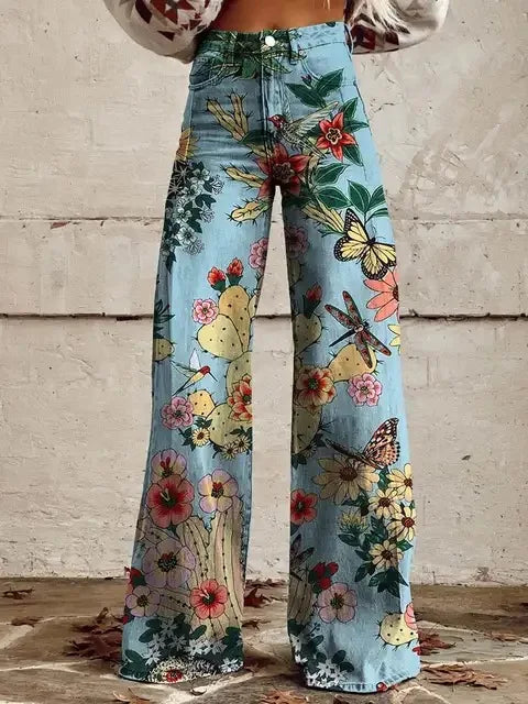 Azly - Casual and Elegant Floral Pants