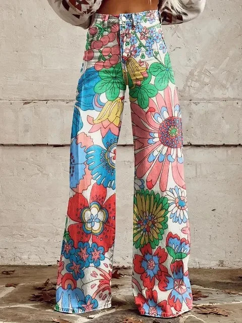 Azly - Casual and Elegant Floral Pants