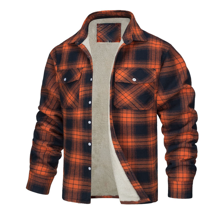 Nate Checked Sherpa Jacket for Men