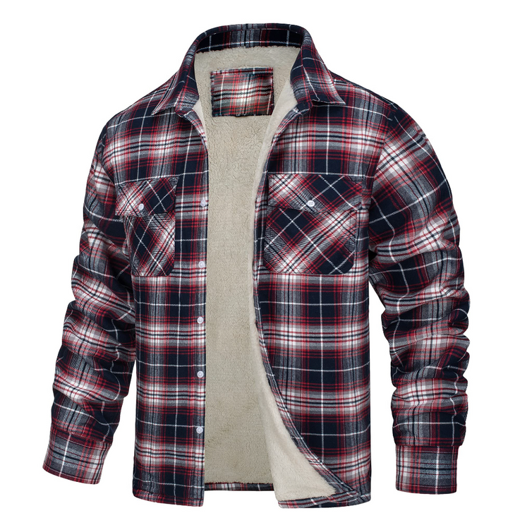 Nate Checked Sherpa Jacket for Men