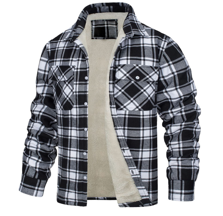 Nate Checked Sherpa Jacket for Men