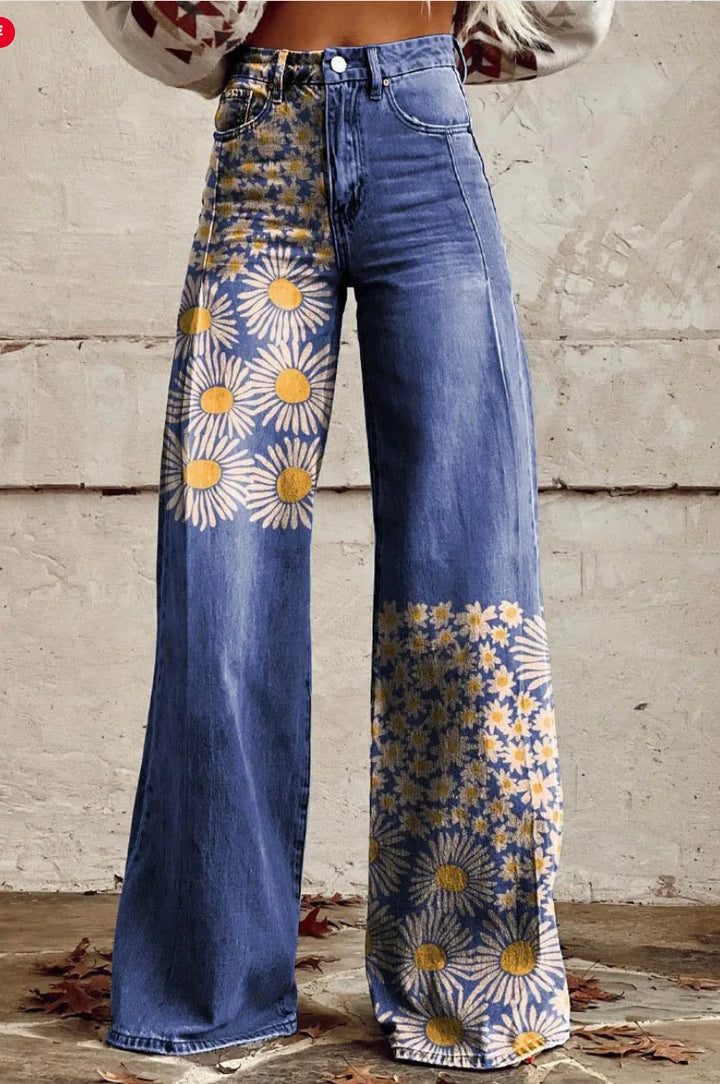 Azly - Casual and Elegant Floral Pants