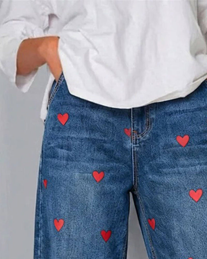 Serena - Playful Heart Jeans