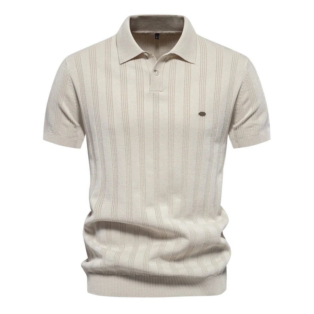 Benles Heritage Striped Knit Polo