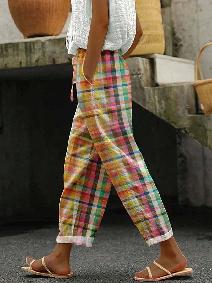 Noëlle - Retro Checkered Pants