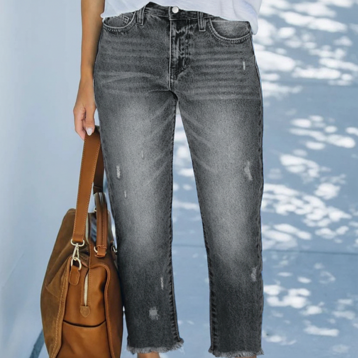 Aberjean - Casual Cropped Denim