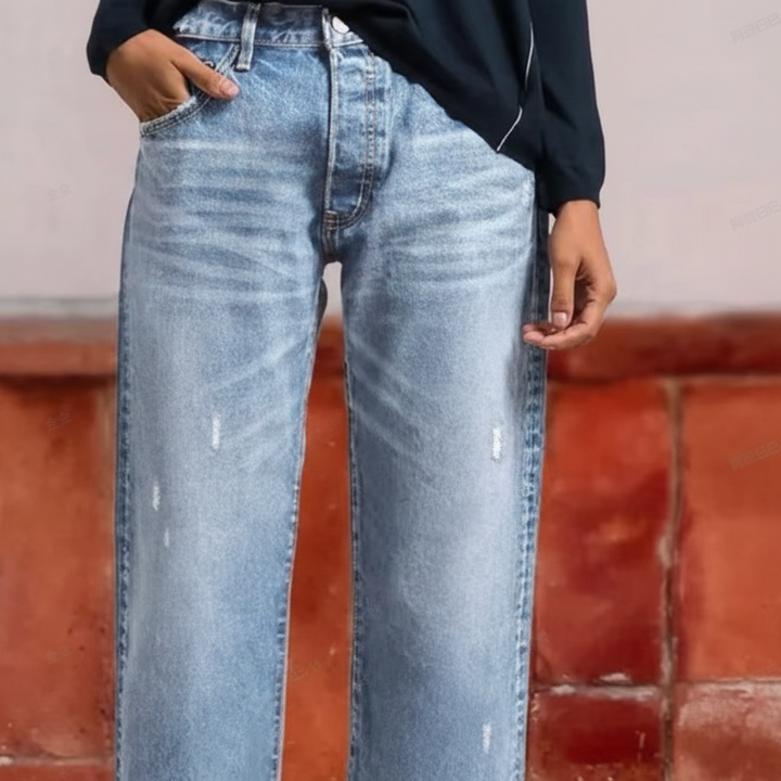 Aberjean - Casual Cropped Denim