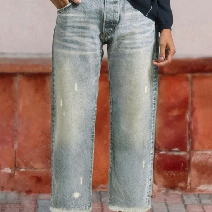Aberjean - Casual Cropped Denim
