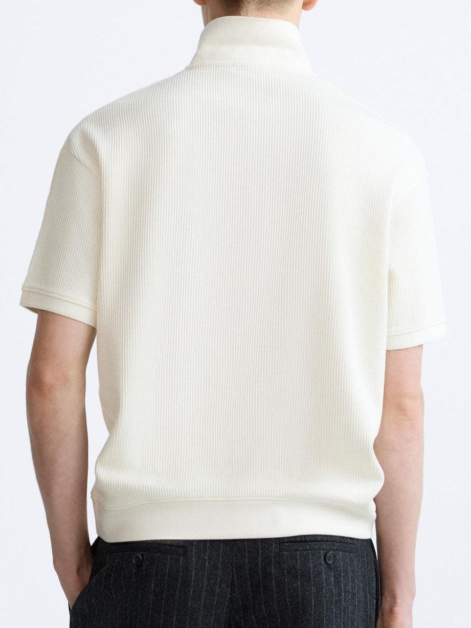 Cream White Short Sleeve Polo
